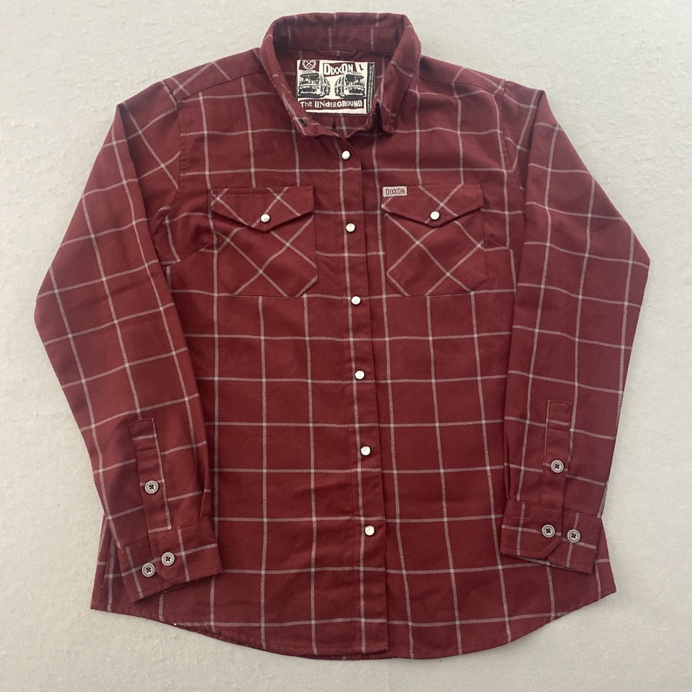 Dixxon Flannel Company The Underground LS Shirt Men's Large Maroon Pearl Snap
